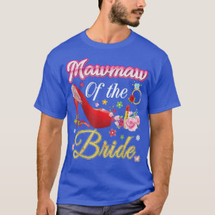 Oma der Braut Glücklicher Hochzeitsblumen-Rosastie T-Shirt