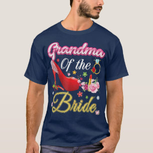 Oma der Braut Glücklicher Hochzeitsblumenrosa Schu T-Shirt