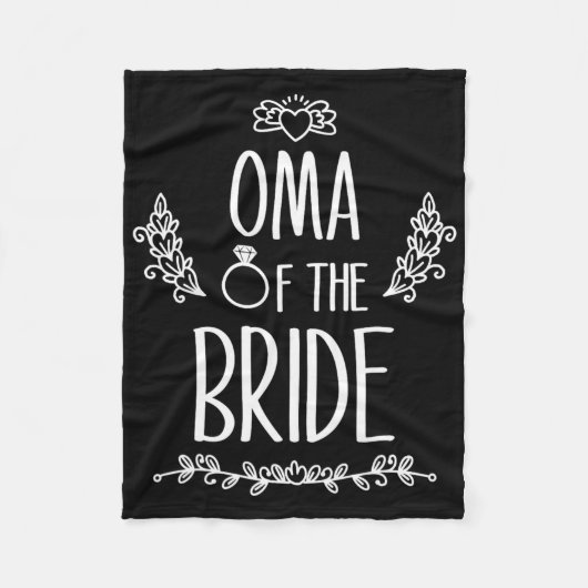 Oma der Braut-Hochzeitsfamilie Fleecedecke (Vorderseite)