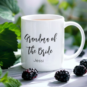 Oma der Braut Schwarz Weiß Hochzeitstasse Kaffeetasse