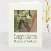 Oma der Bräutigam Hochzeit gratulieren Karte (Gelbe Blume)