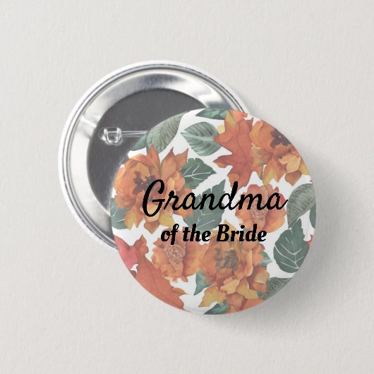 Oma der Bride Herbst-Hochzeitsschaltfläche Button (Vorne & Hinten)