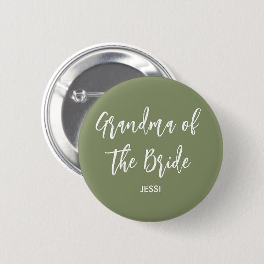 Oma der Bride Sage Green White Button (Vorne & Hinten)