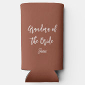 Oma der Bride Terracotta Hochzeit Selters Dosenkühler (Rückseite)