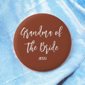 Oma der Bride Terracotta Wedding Button