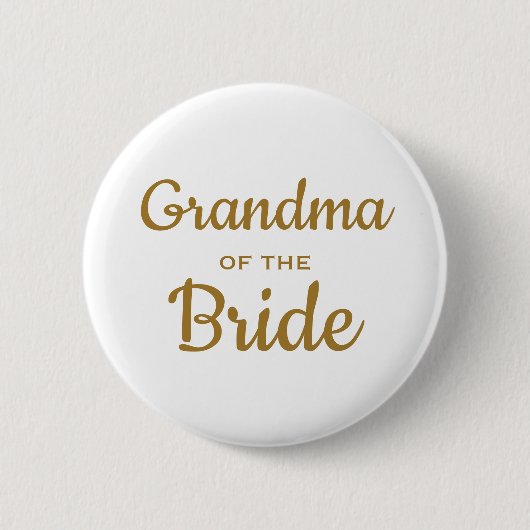 Oma der Bride Wedding Custom Button (Vorderseite)