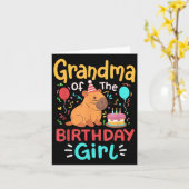 Oma der Geburtstagsfamilie Capybara Bday Karte (Gelbe Blume)