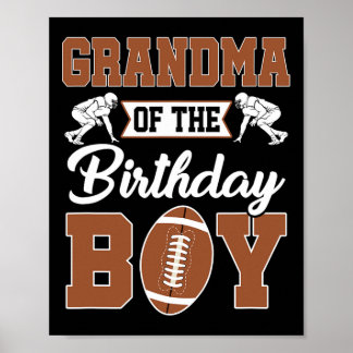 Oma der Geburtstagsfamilie des Boy Football Party Poster
