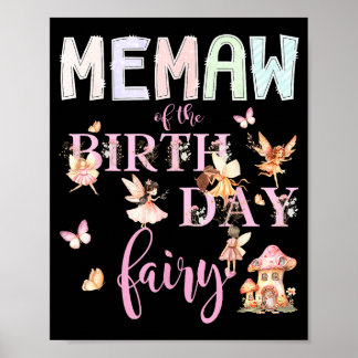Oma der Geburtstagsfee Geburtstagsmädchen Magisch Poster