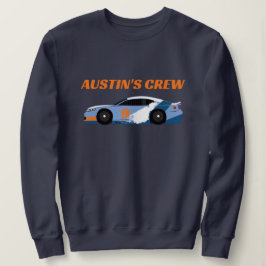 Oma der Geburtstagsjungen-Rennwagen-Crew Sweatshirt