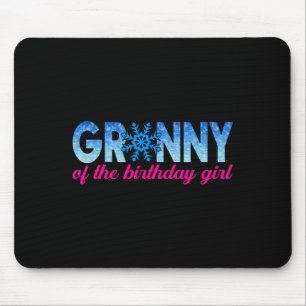 Oma der Geburtstagskarte Schneeflocken als Matsch Mousepad