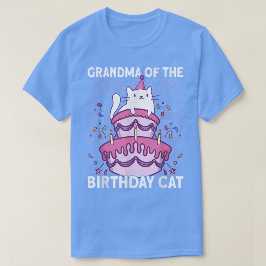 Oma der Geburtstagskatze T-Shirt (Design vorne)