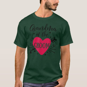 Oma der Groom Arrow Herz Hochzeit und Bache T-Shirt