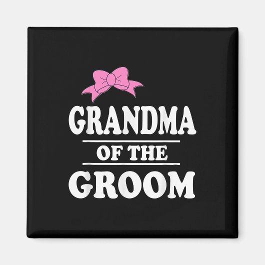 Oma der Groom-Hochzeitsfeier Magnet (Vorne)