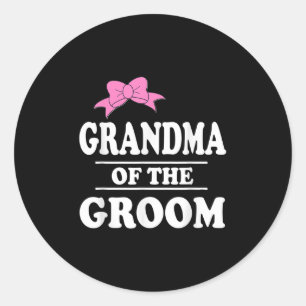 Oma der Groom-Hochzeitsfeier Runder Aufkleber