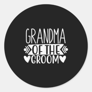 Oma der Groom-T-Shirts Hochzeitsgeschenk Bachelore Runder Aufkleber