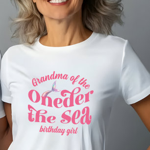 Oma der Meerjungfrau zum ersten Geburtstag T-Shirt