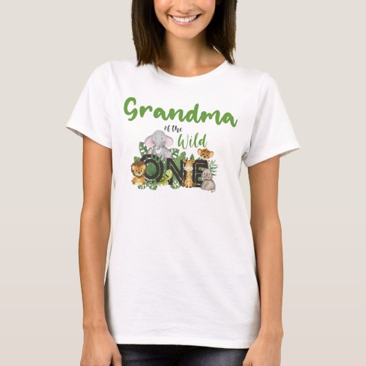 Oma der wilden Ein-Safari-Tiere T-Shirt (Vorderseite)