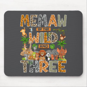 Oma der Wildnis & drei 3. Geburtstagsjunge sicher Mousepad
