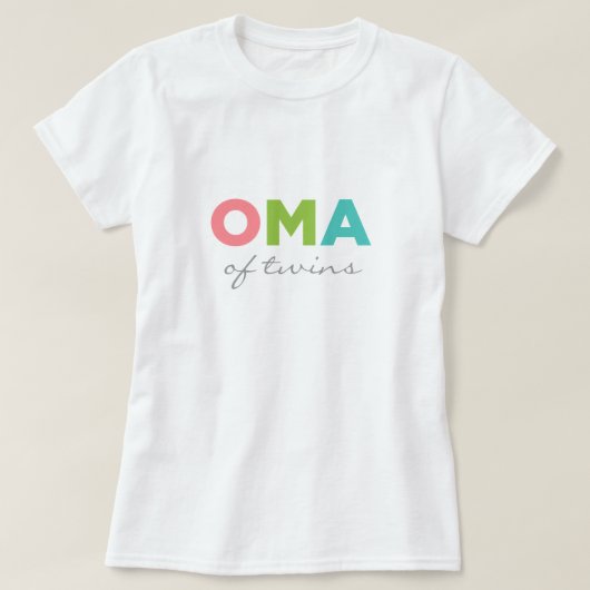 Oma der Zwillinge T-Shirt (Design vorne)