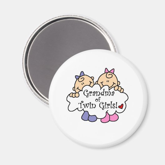 Oma der Zwillingsmädchen Magnet (Vorderseite/Rückseite)