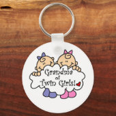 Oma der Zwillingsmädchen Schlüsselanhänger (Vorderseite)