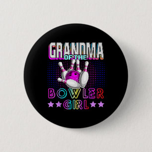 Oma des Bowling-Mädchens passende Familien-Bowling Button