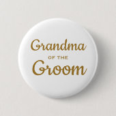 Oma des Bräutigams Hochzeitsknopf Button (Vorderseite)