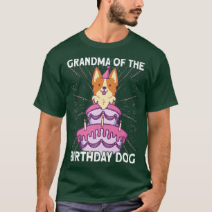 Oma des Geburtstaghundes zum Geburtstag Corgi Dog- T-Shirt