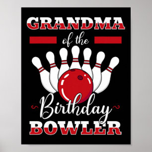 Oma des Geburtstags-Bowlers Bday-Bowling-Feier Poster