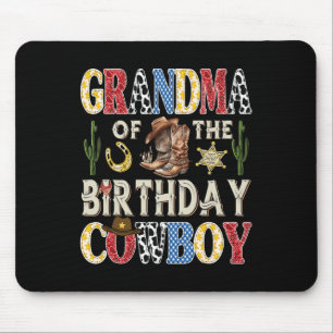 Oma des Geburtstags Cowboy Rodeo-Westerns Mousepad
