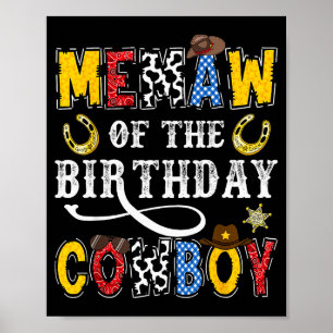 Oma des Geburtstags-Cowboys Western Rodeo Oma Poster