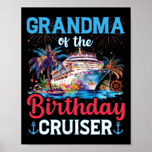 Oma des Geburtstags Cruiser Funny Cruise Geburt Poster