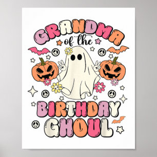 Oma des Geburtstags Ghoul Groovy Halloween Gho Poster