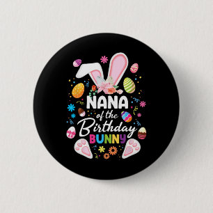 Oma des Geburtstags-Hasen Ostern Bday Familie Pass Button