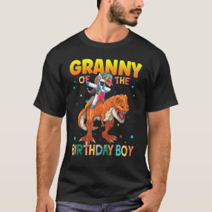 Oma des Geburtstags Junge Dabbing Unicorn Riding T-Shirt