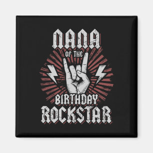 Oma des Geburtstags-Rockstars passendes Rocker-Roc Magnet