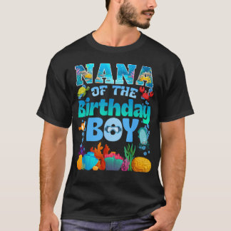 Oma des Geburtstagsjungen Aquarium Meerestiere T-Shirt