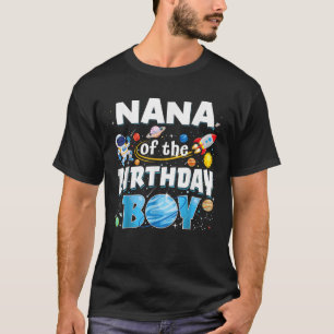 Oma des Geburtstagsjungen Astronaut Familie Weltra T-Shirt