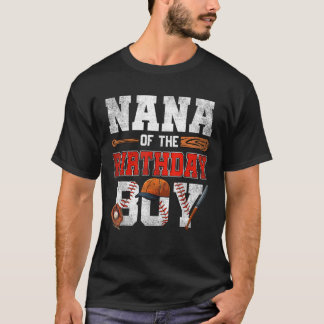 Oma des Geburtstagsjungen Baseball-Geburtstagsfami T-Shirt