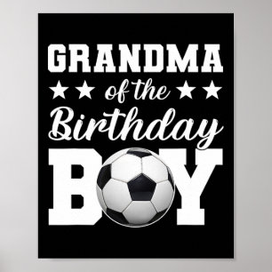 Oma des Geburtstagsjungen Fußball-Geburtstag Famil Poster