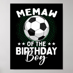 Oma des Geburtstagsjungen Fußballspieler-Geburtsta Poster