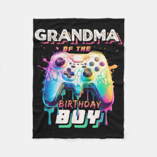 Oma des Geburtstagsjungen Matching Family Video Fleecedecke