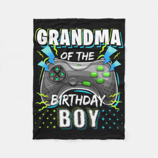Oma des Geburtstagsjungen Matching Video Game Bi Fleecedecke