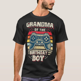 Oma des Geburtstagsjungen Matching Video Game Bi T-Shirt