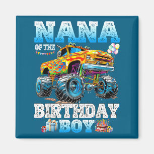 Oma des Geburtstagsjungen Monster Truck Geburtstag Magnet