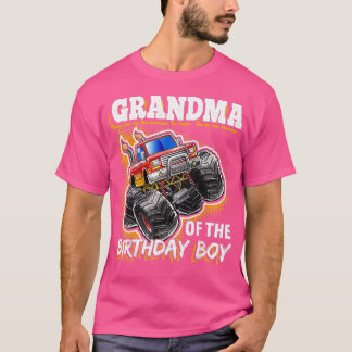 Oma des Geburtstagsjungen Monsters Truck Geburtsta T-Shirt