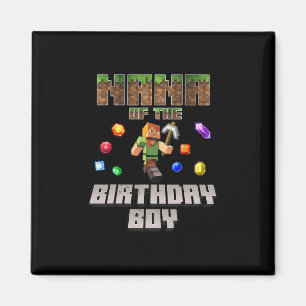 Oma des Geburtstagsjungen Videospieler Pixelzahl  Magnet