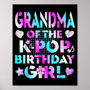 Oma des Geburtstagsmädchens Kpop Familien-Matching Poster