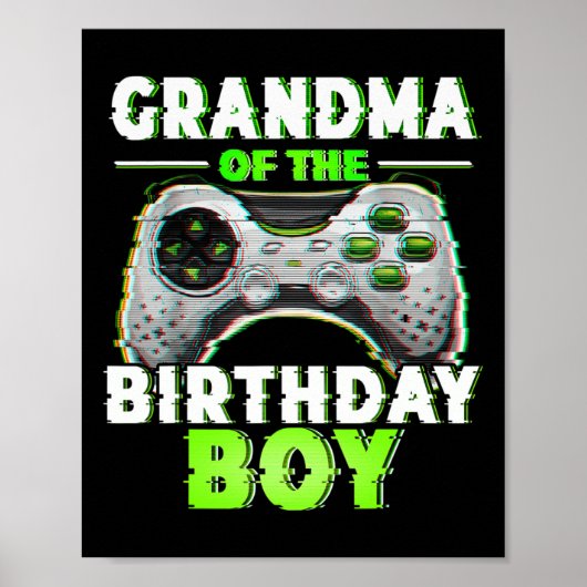 Oma des Geburtstagsspielers Matching F Poster (Vorne)